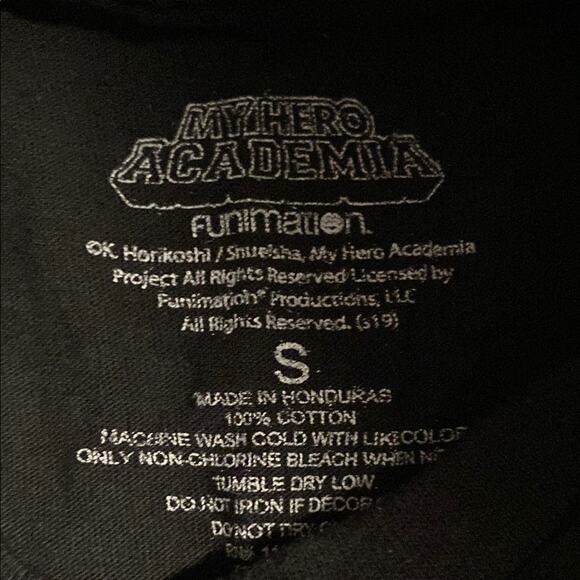 My Hero Academia Black Graphic T-Shirt Size Small Funimation Anime Tee - Picture 2 of 6